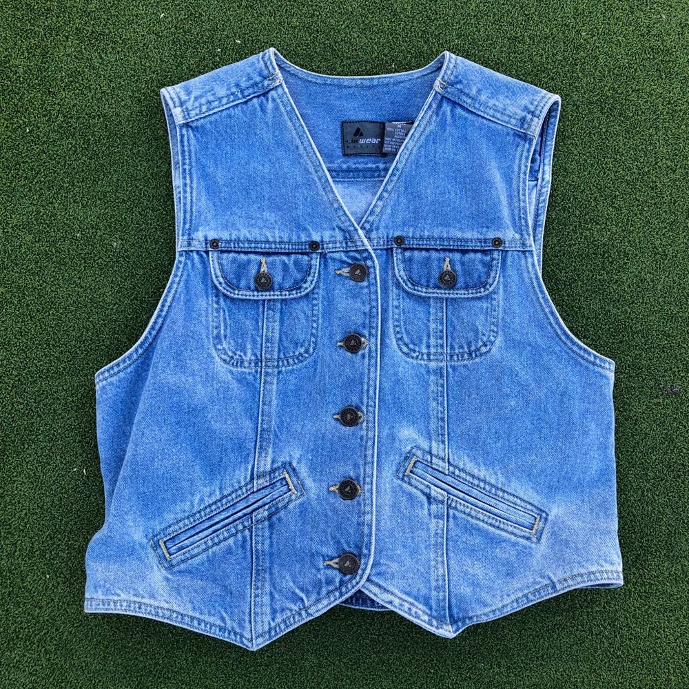 Liz wear vintage denim vest